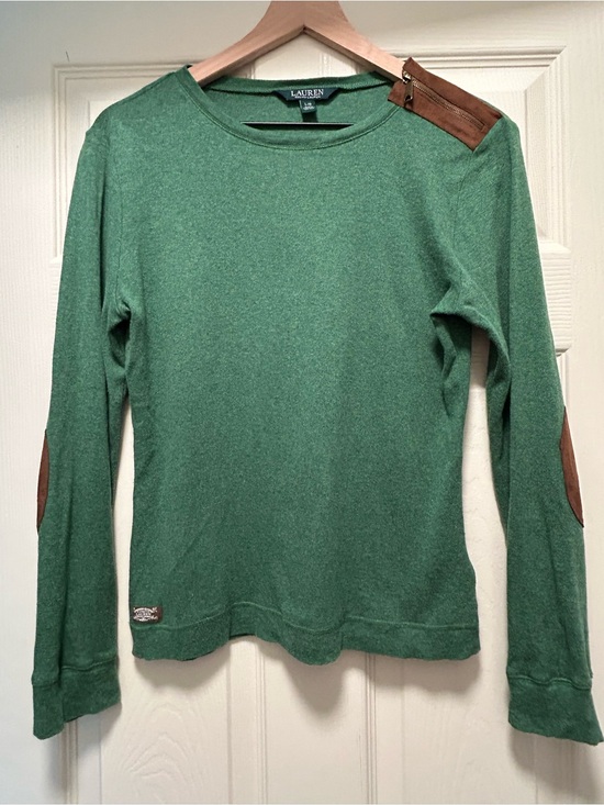 Lauren Ralph Lauren Tops - Lauren Ralph Lauren Green Knit Pullover Classic Quiet Luxury Preppy Office Basic